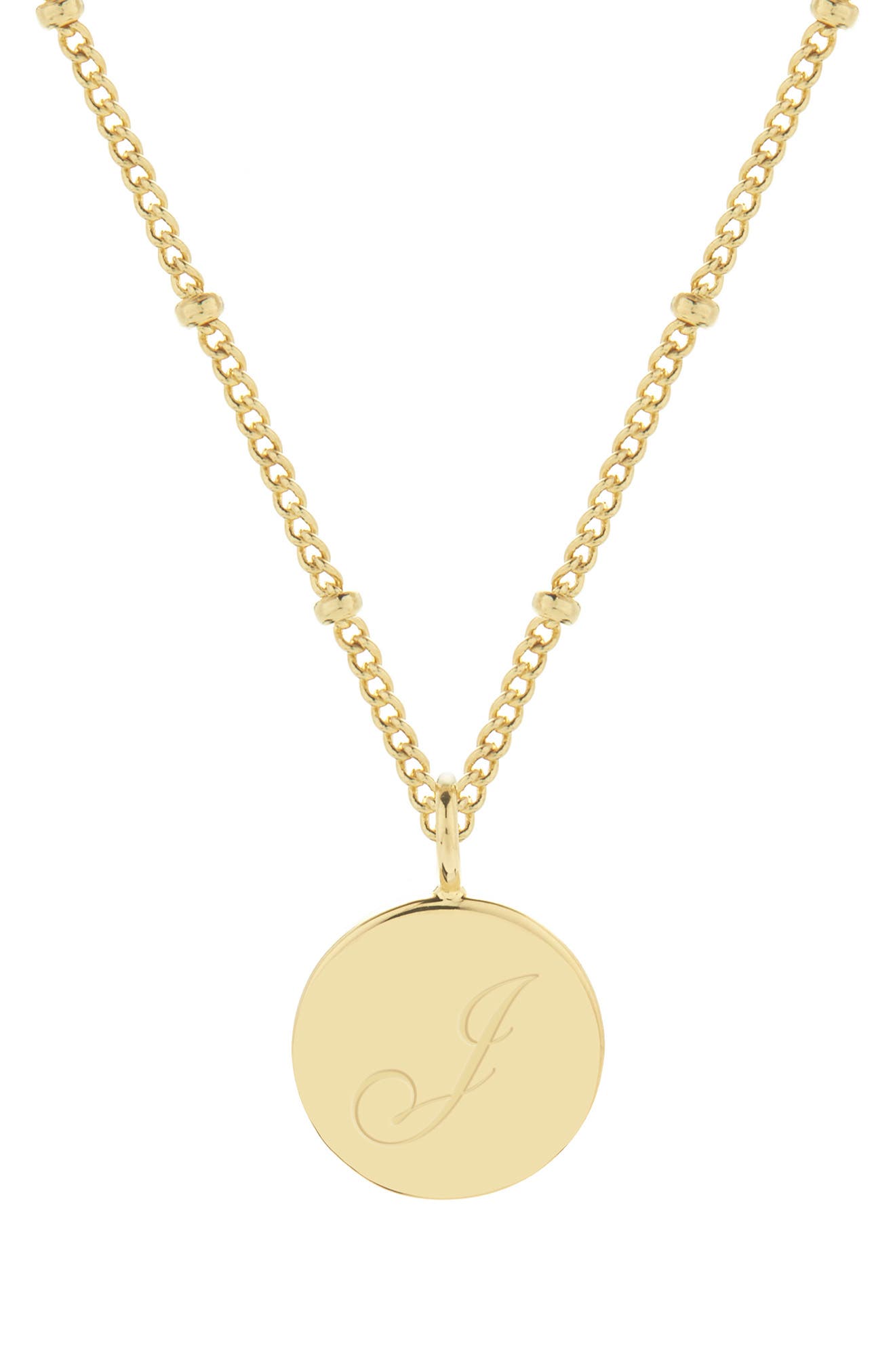 Brook and York Lizzie Initial Pendant Necklace in Gold J 