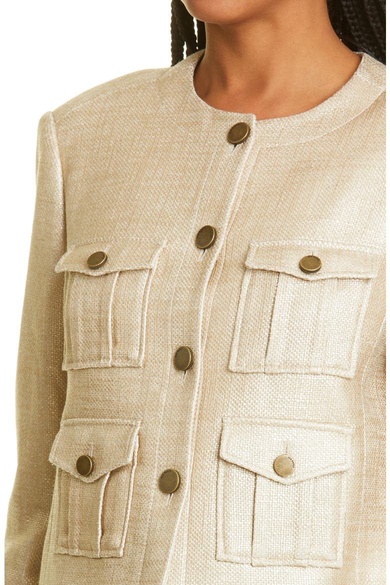 Trisca Boxy Cargo Crop Jacket, Alternate, color, NATURAL