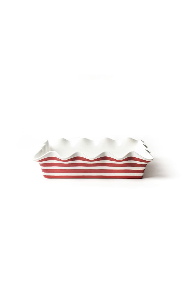 Red Stripe 13 Ruffle Casserole, Alternate, color, Red