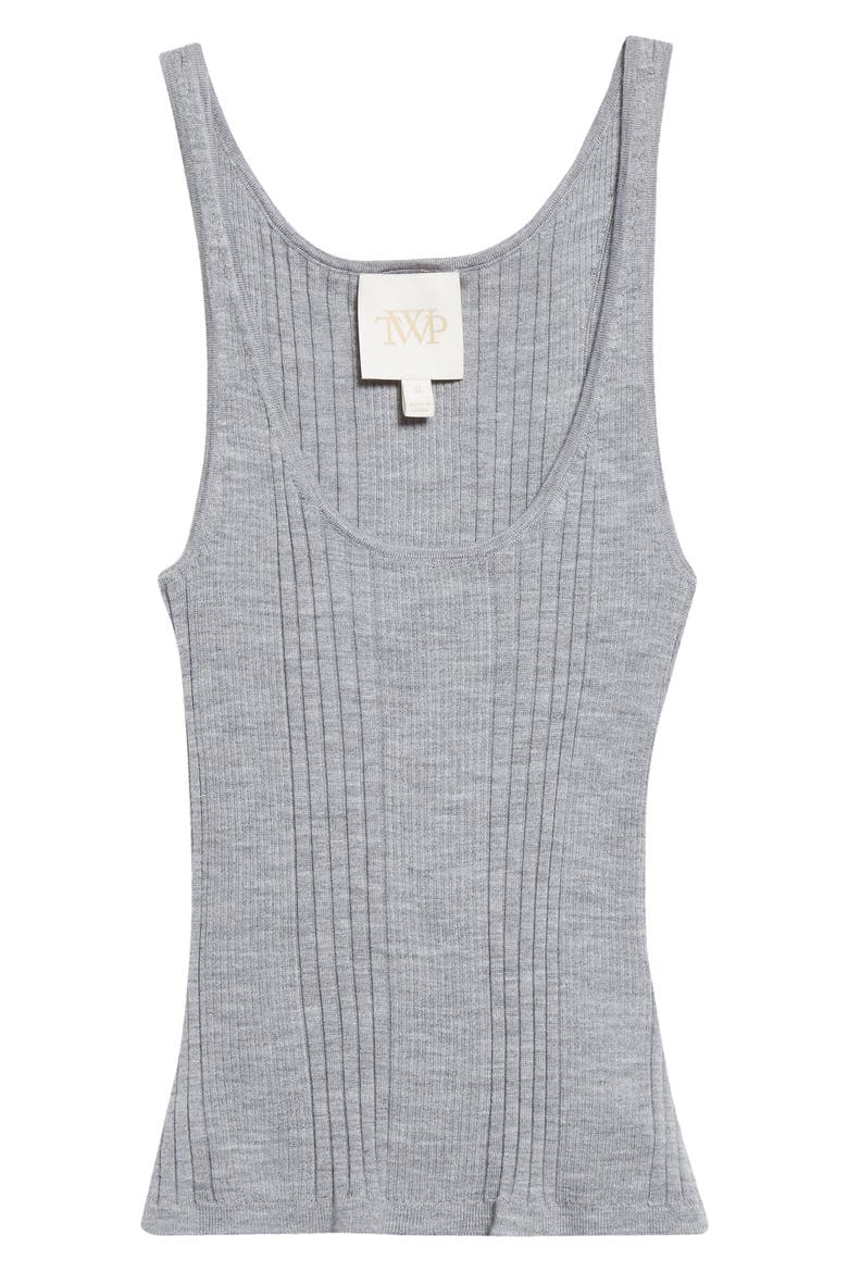 Second Base Silk Blend Tank Top, Alternate, color, MEDIUM HEATHER GREY
