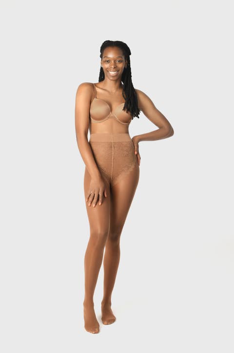 CabinComfort 70 Denier Sheer Compression Tights Skin Tone and Black Shades