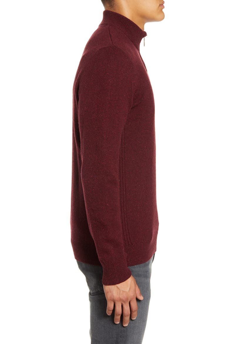 Tisbury Half Zip Pullover Sweater, Alternate, color, RUBY
