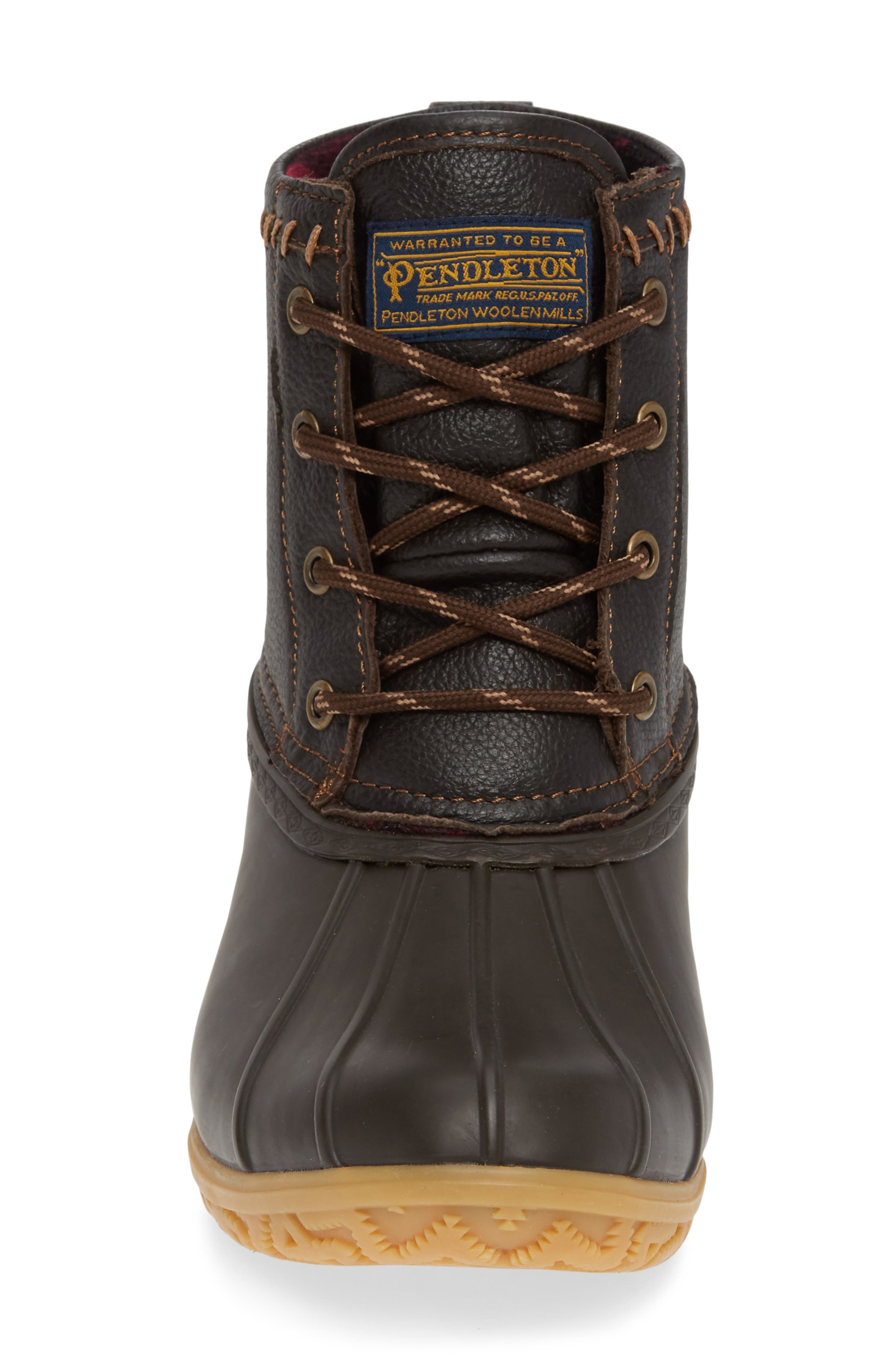 Waterproof Duck Boot, Alternate, color, BROWN RUBBER