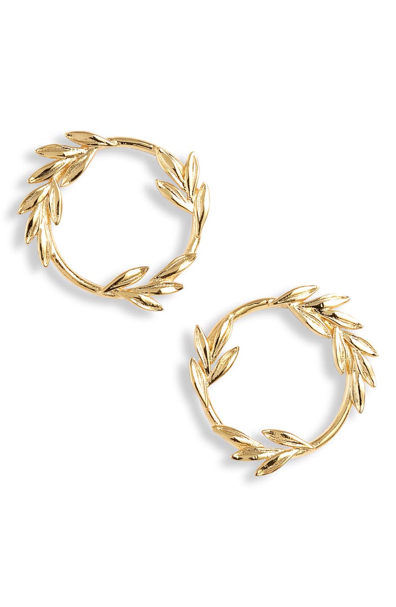 gorjana Willow Circle Stud Earrings, Main, color, 