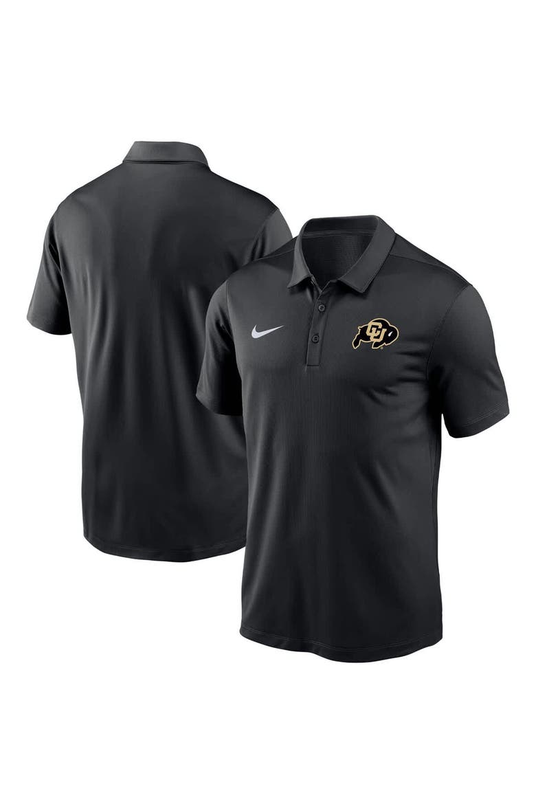 Men's Nike Black Colorado Buffaloes Victory Solid Performance Polo, Main, color, Black