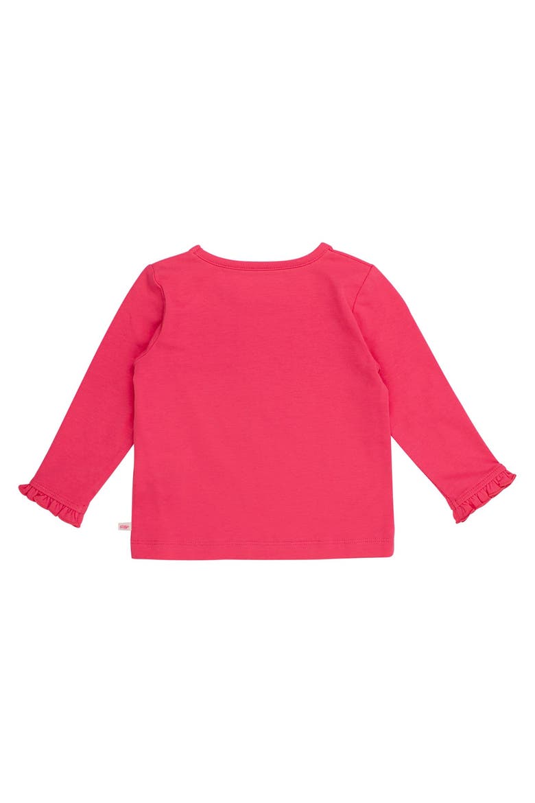 Knit Long Sleeve Ruffle Layering Tee, Alternate, color, Hot Pink