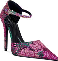 AZALEA WANG Daiyya Ankle Strap Pointed Toe Pump