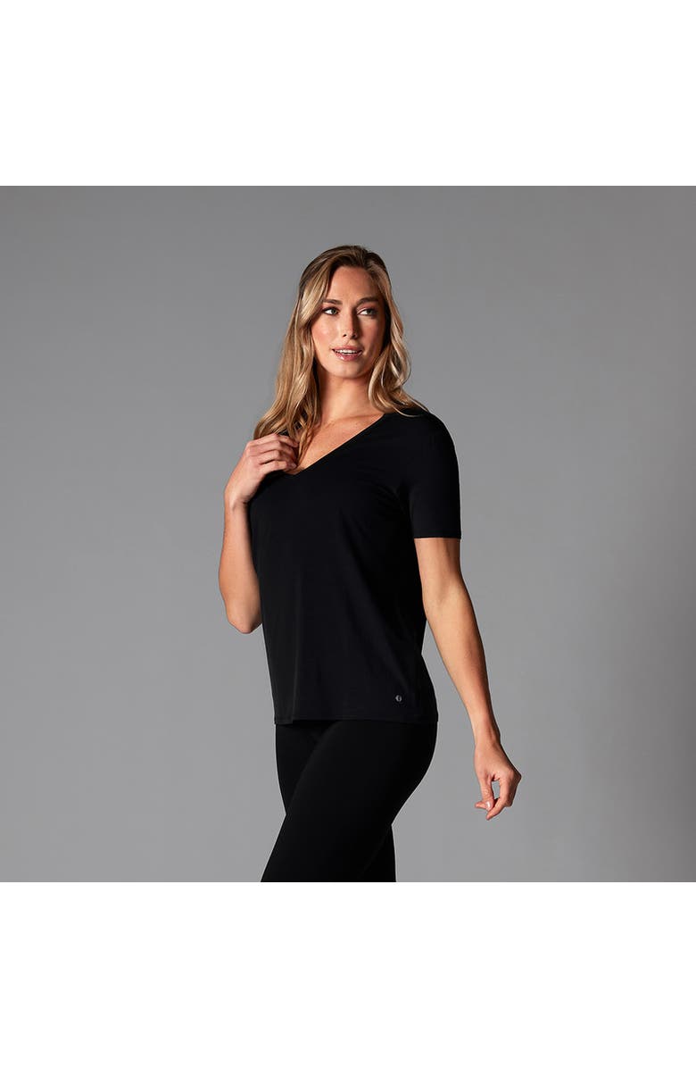 Tavi Everyday V-Neck Tee, Alternate, color, Ebony