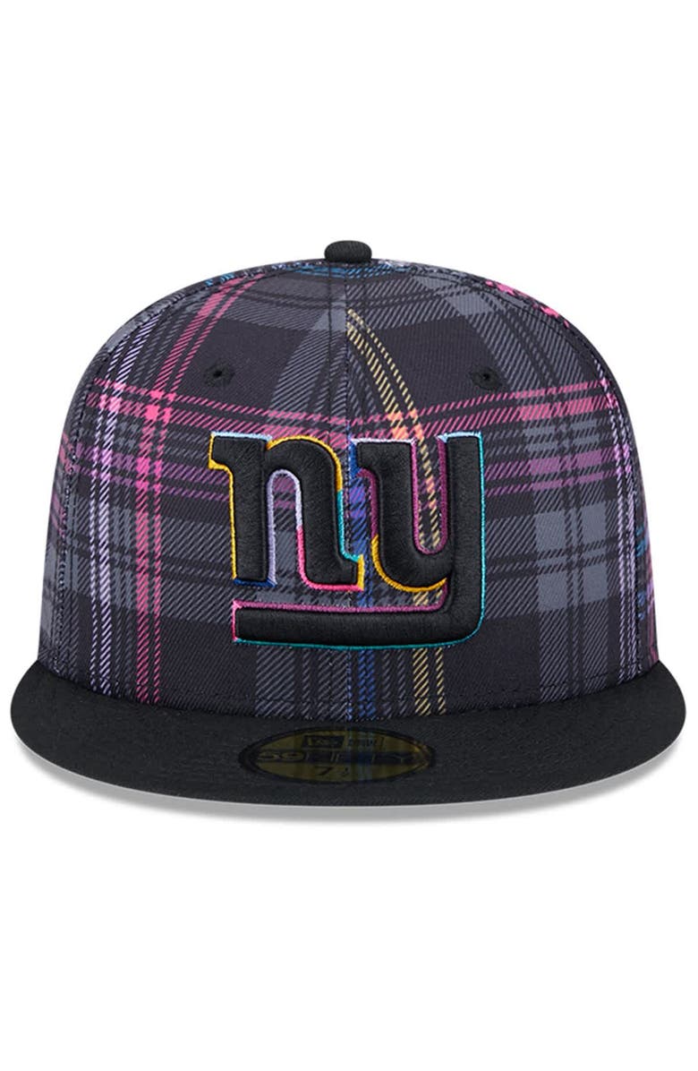 New Era Men's New Era Black New York Giants 2024 NFL Crucial Catch Plaid 59FIFTY Fitted Hat, Alternate, color, 