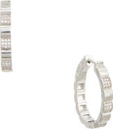 Juvell Pavé Cubic Zirconia Hoop Earrings