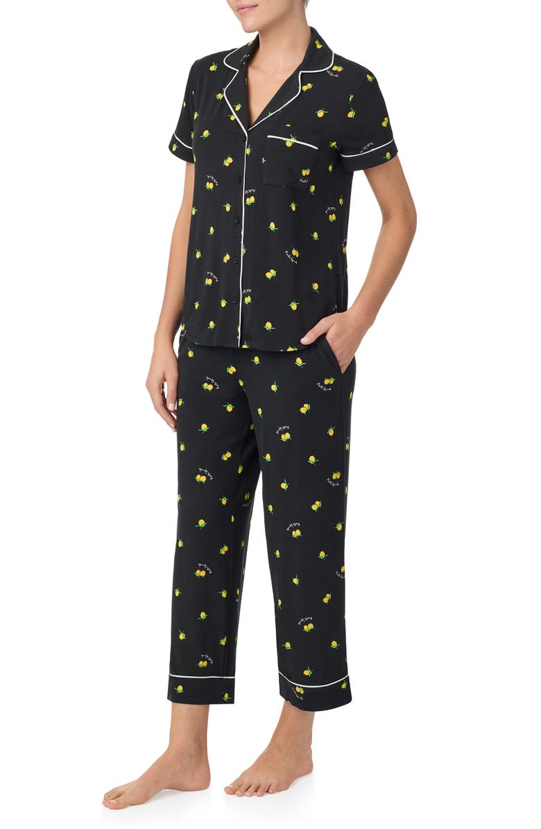 Kate Spade New York print crop pajamas, Alternate, color,
