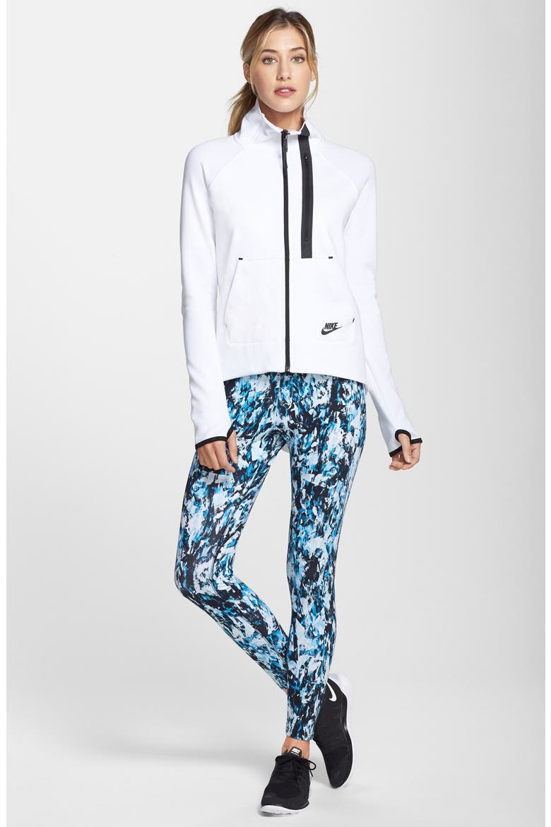 'Leg-A-See Mishmash' Leggings, Alternate, color, LIGHT BLUE LACQUER