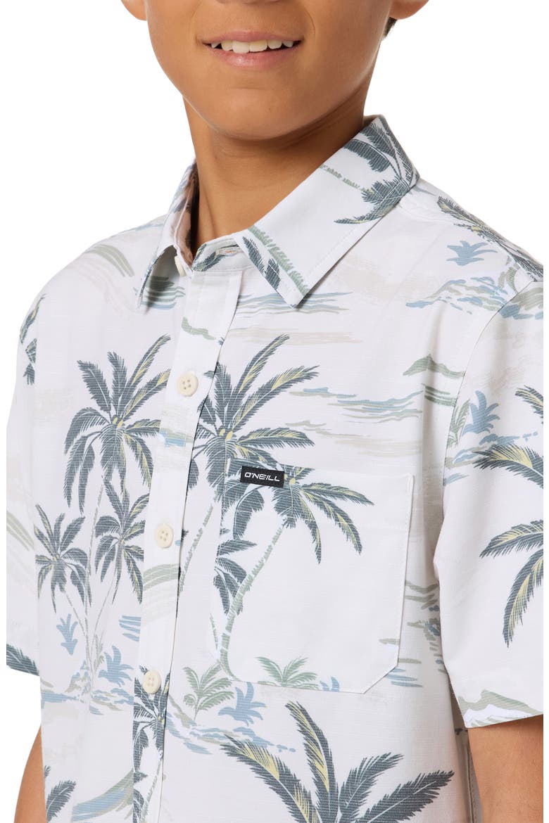 Kids' UPF Slub Standard Woven Short Sleeve Button-Up Shirt, Alternate, color, TOFU