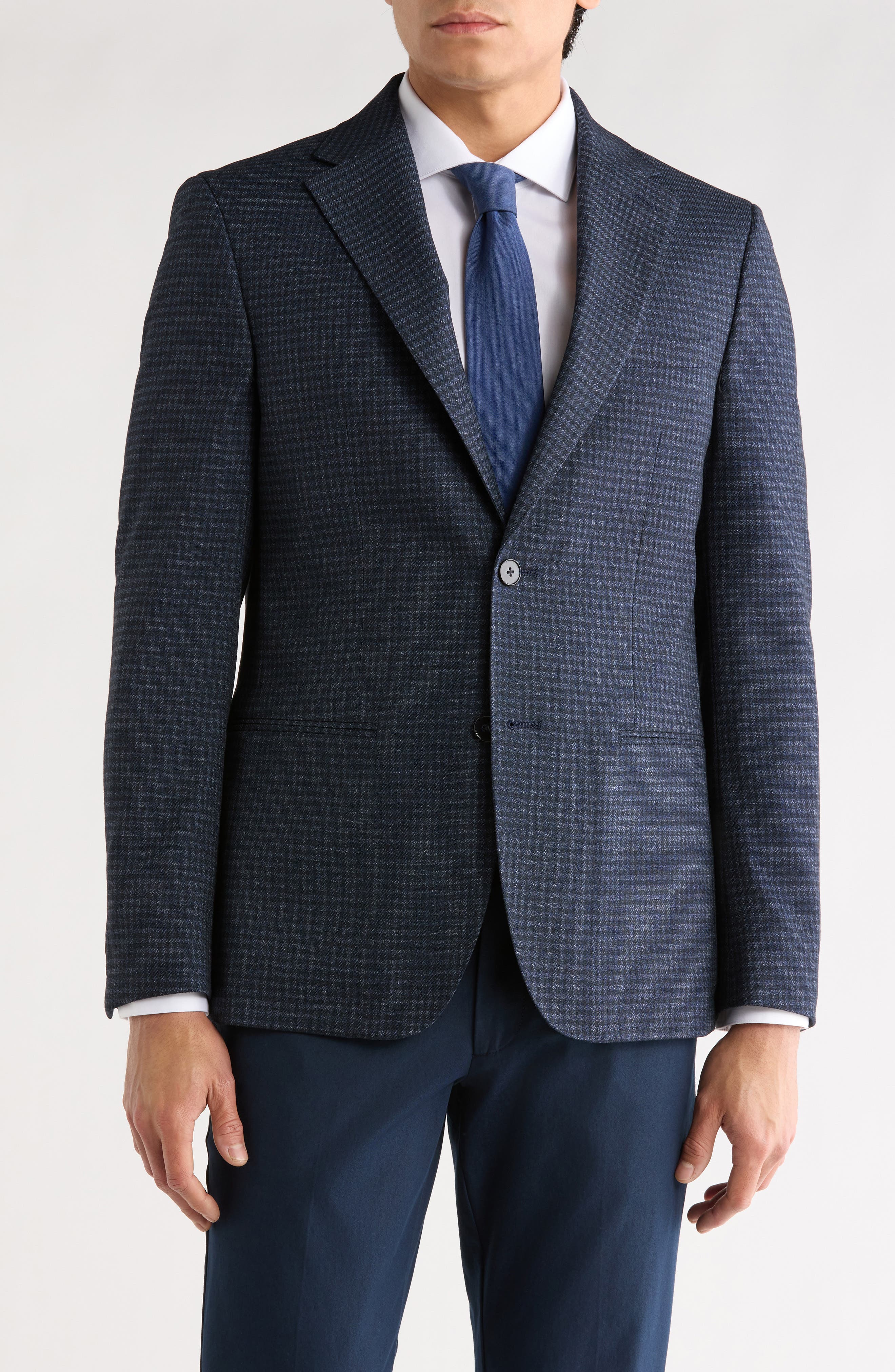 Calvin Klein Plaid Two-Button Sport Coat