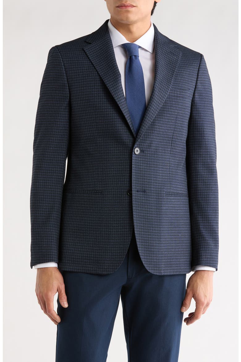 Plaid Two-Button Sport Coat, Main, color, BLUE