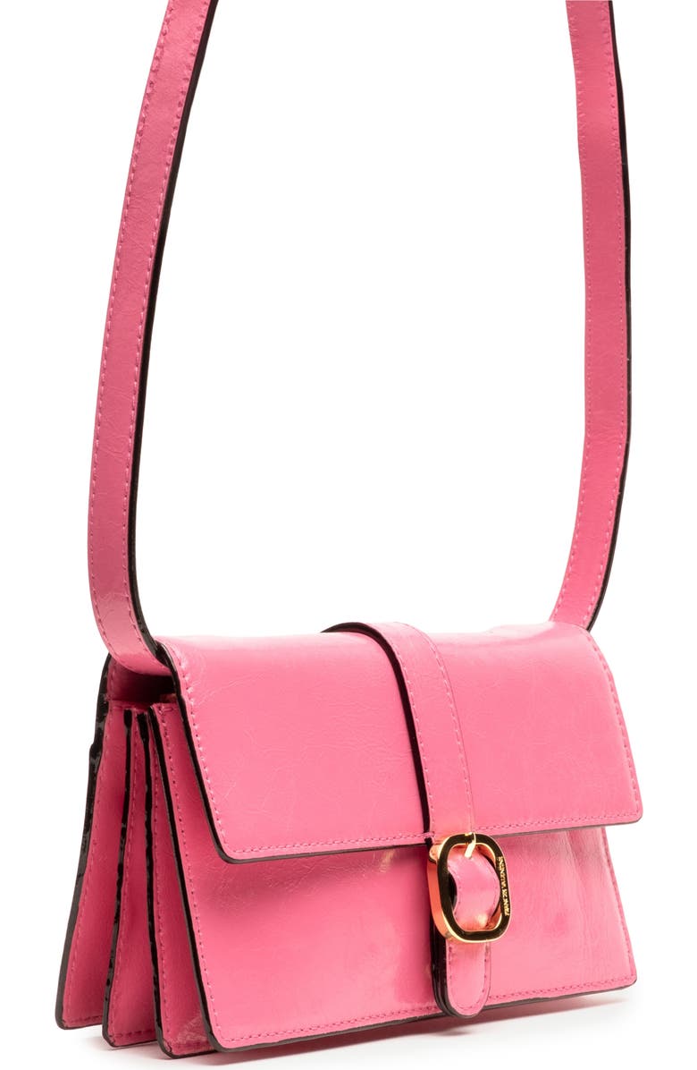 Frances Valentine Leather Accordion Crossbody Bag, Alternate, color, Pink