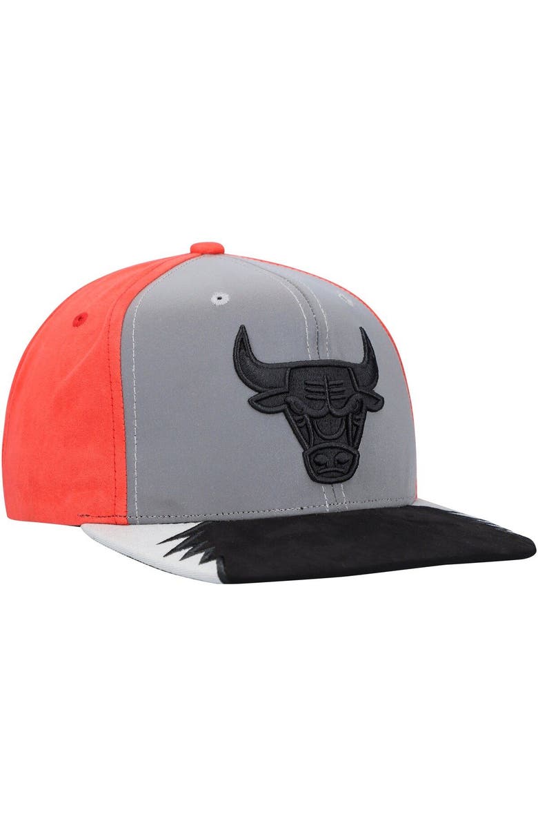 Mitchell & Ness Men's Mitchell & Ness Gray/Red Chicago Bulls Day 5 Snapback Hat, Alternate, color, Gray
