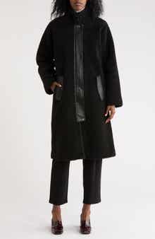 Rebecca Minkoff Faux Shearling & Faux Leather Coat