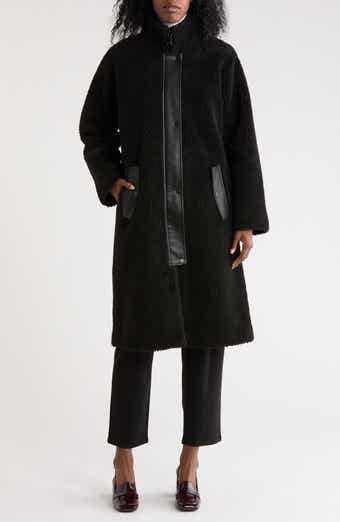 Rebecca Minkoff Faux Shearling & Faux Leather Coat