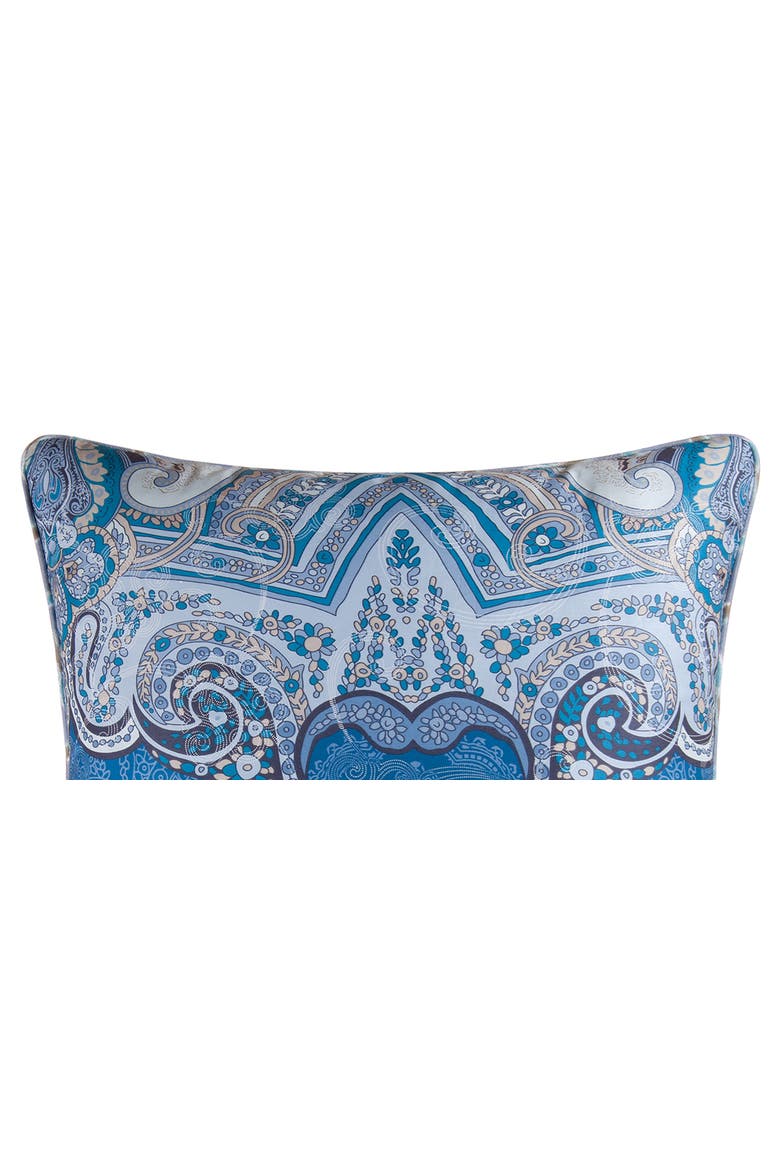 26" x 26" Daphne Blue Damask Cotton Euro Pillow Sham, Alternate, color, Blue