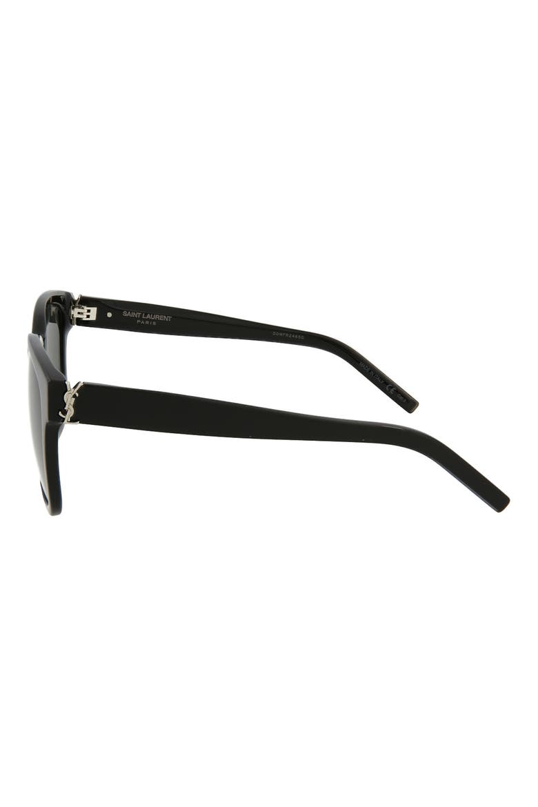 58mm Square Sunglasses, Alternate, color, BLACK BLACK GREY
