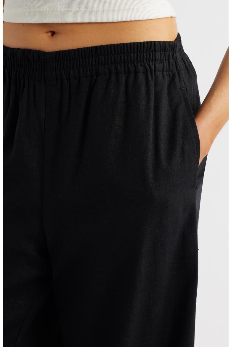 Pull-On Wide Leg Pants, Alternate, color, RICH BLACK