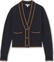 Reiss Louisa Tipped Wool & Cashmere Cardigan