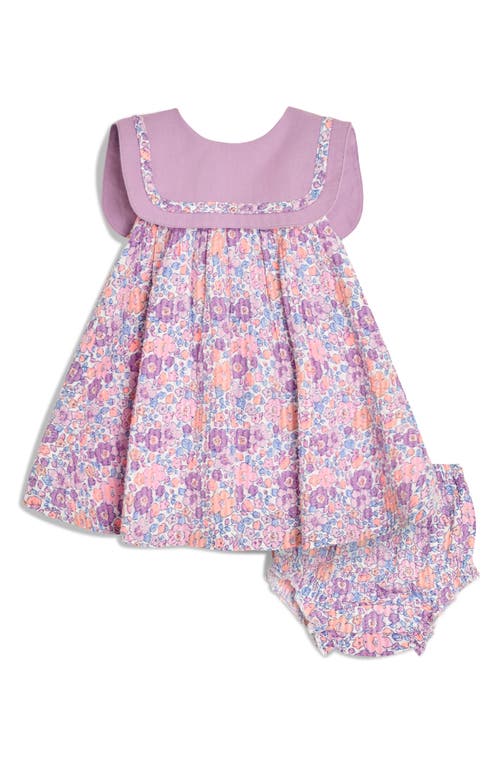Jojo Maman Bébé Jojo Maman Bebe Floral Cotton Platter Collar Dress & Bloomers