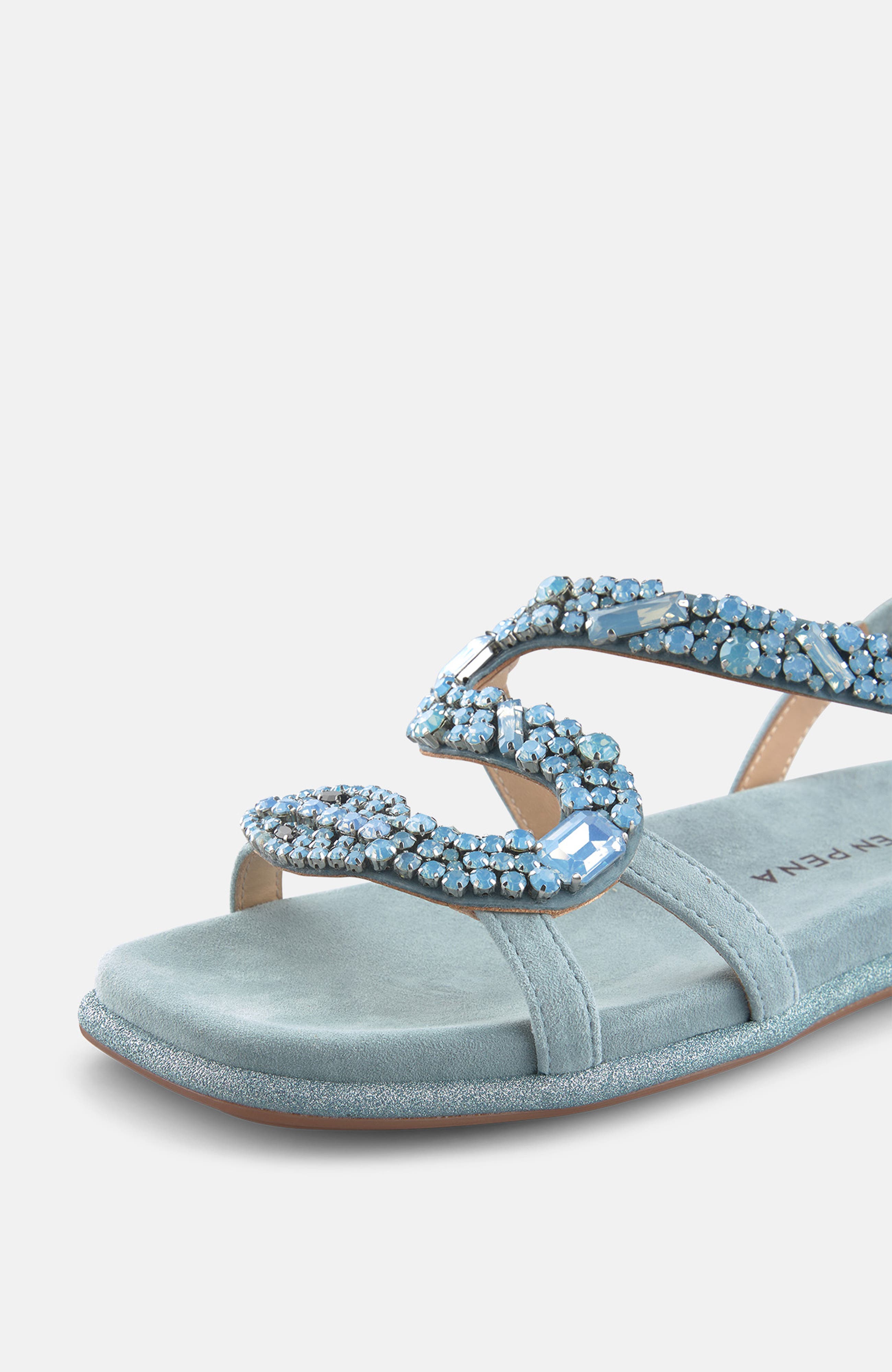 Snake Sandal Flat, Alternate, color, Blue