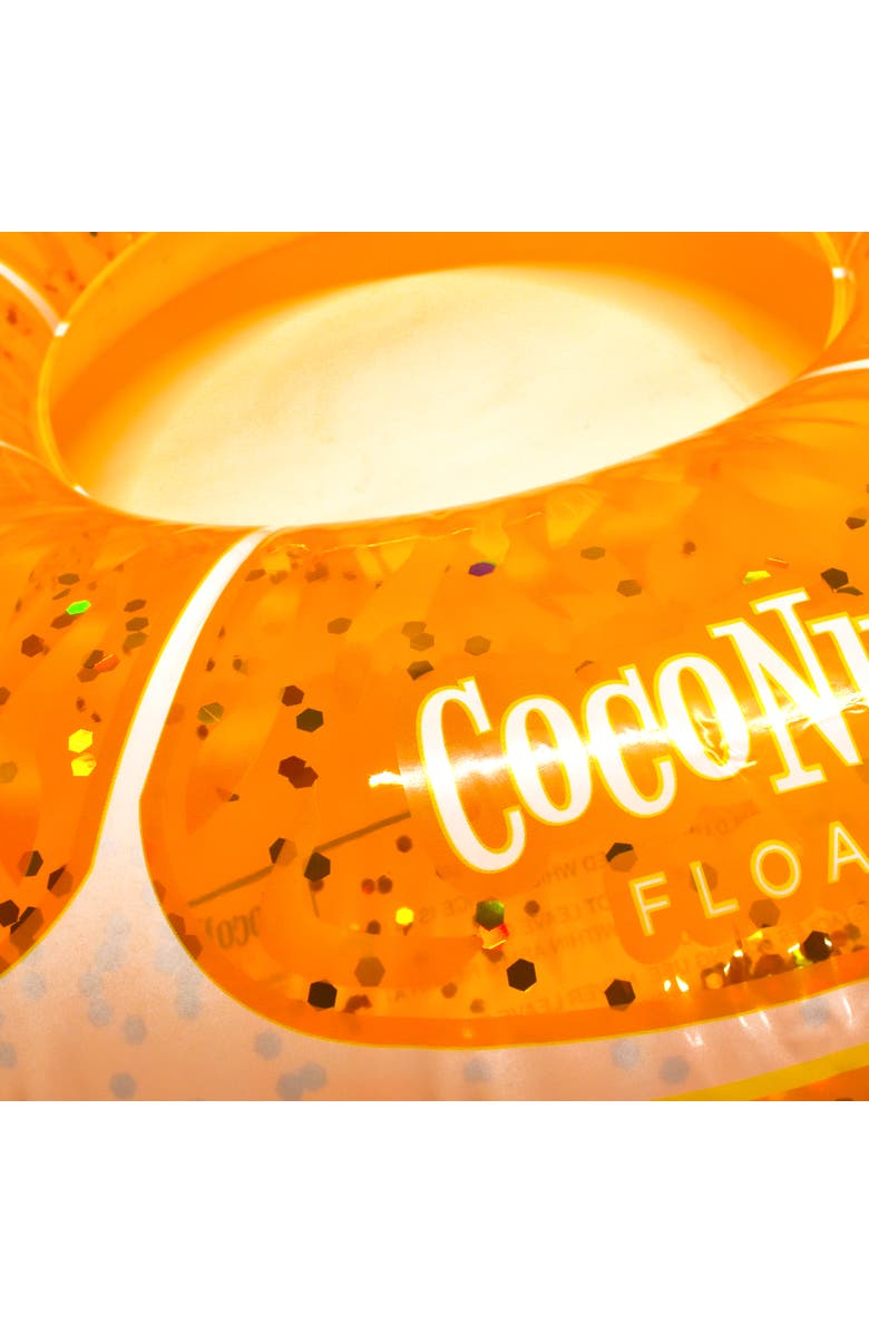 Coconut Float Tangerine Orange Glitter 42 Inch Pool Float Ring, Alternate, color, Orange