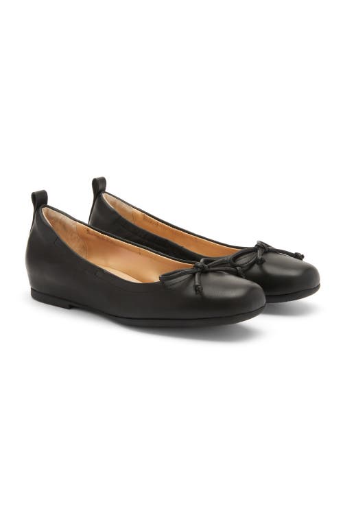 Abeo Cadence Bow Ballet Flat In Black Nappa - Regular