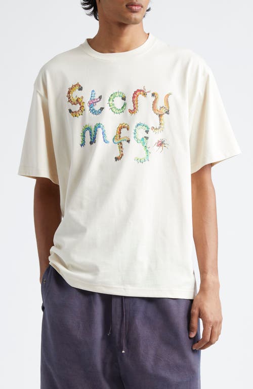 Story mfg. Grateful Organic Cotton Graphic T-Shirt in Ecru Bugging 