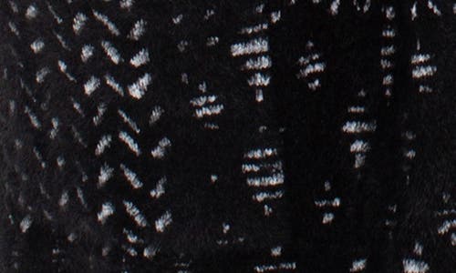 Liverpool Los Angeles Fuzzy Jacquard Sweater Coat In Black