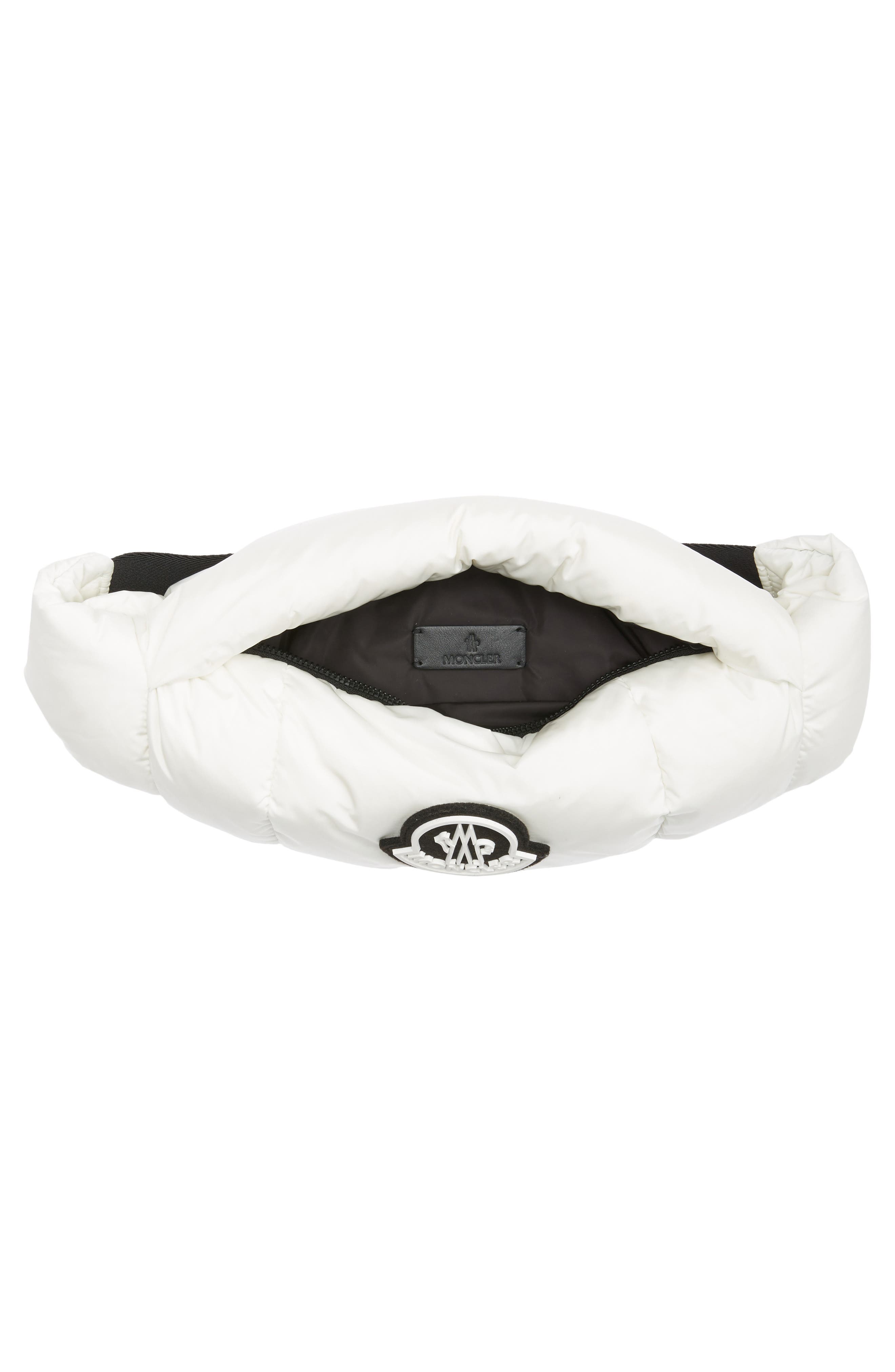 Moncler Legere Logo Water Repellent Down Puffer Belt Bag, Alternate, color, 