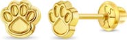 In Season Jewelry 14k Dog Paw Earrings