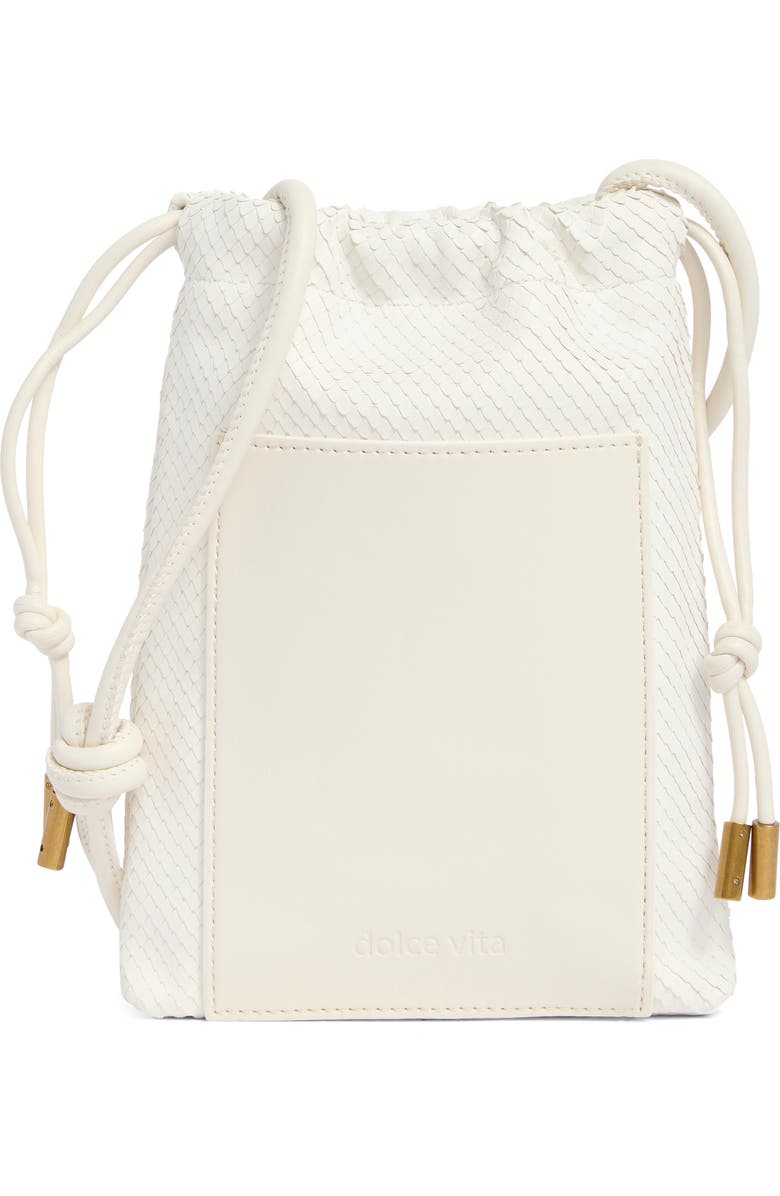 Dolce Vita Evie Bucket Crossbody Bag, Main, color, White