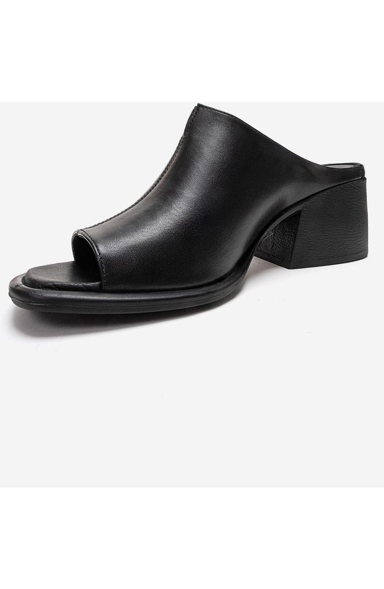 Forever & Always Shoes Sorex Leather Block Heel Sandal, Alternate, color, Black