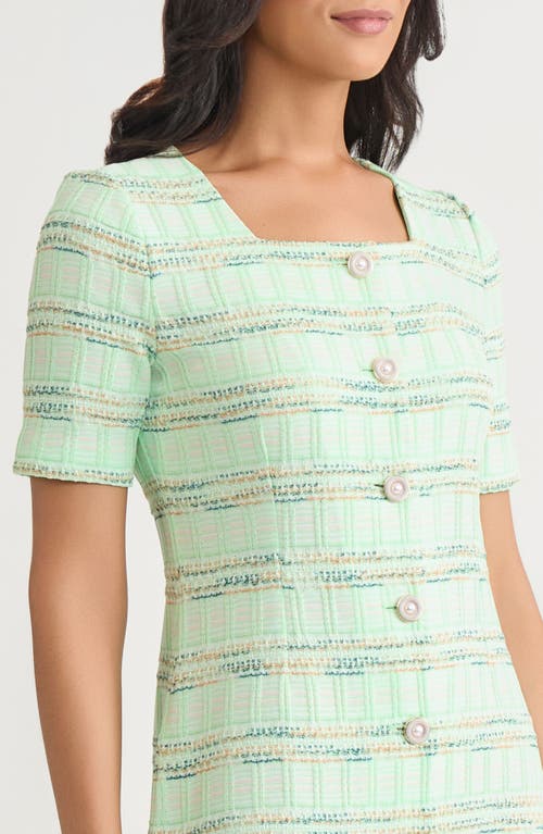 Misook Textured Plaid Knit Sweater Dress
