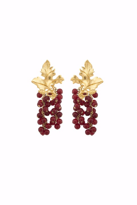 Mini Adile Grape Statement Earrings
