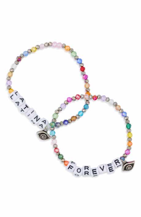 Latina Set of 2 Beaded Stretch Bracelets
