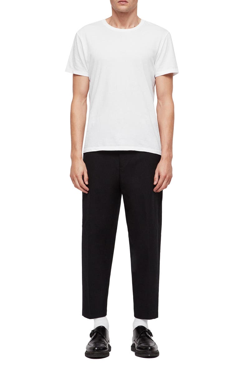 AllSaints Miro Relaxed Fit Wool & Cotton Dress Pants, Alternate, color, 