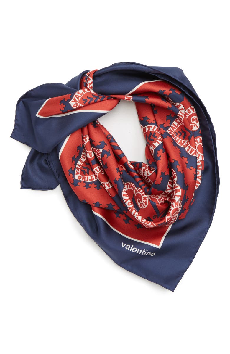 Valentino Garavani Valentino Mini Silk Bandana Scarf, Main, color,