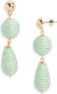 Nordstrom Triple Linear Drop Raffia Earrings