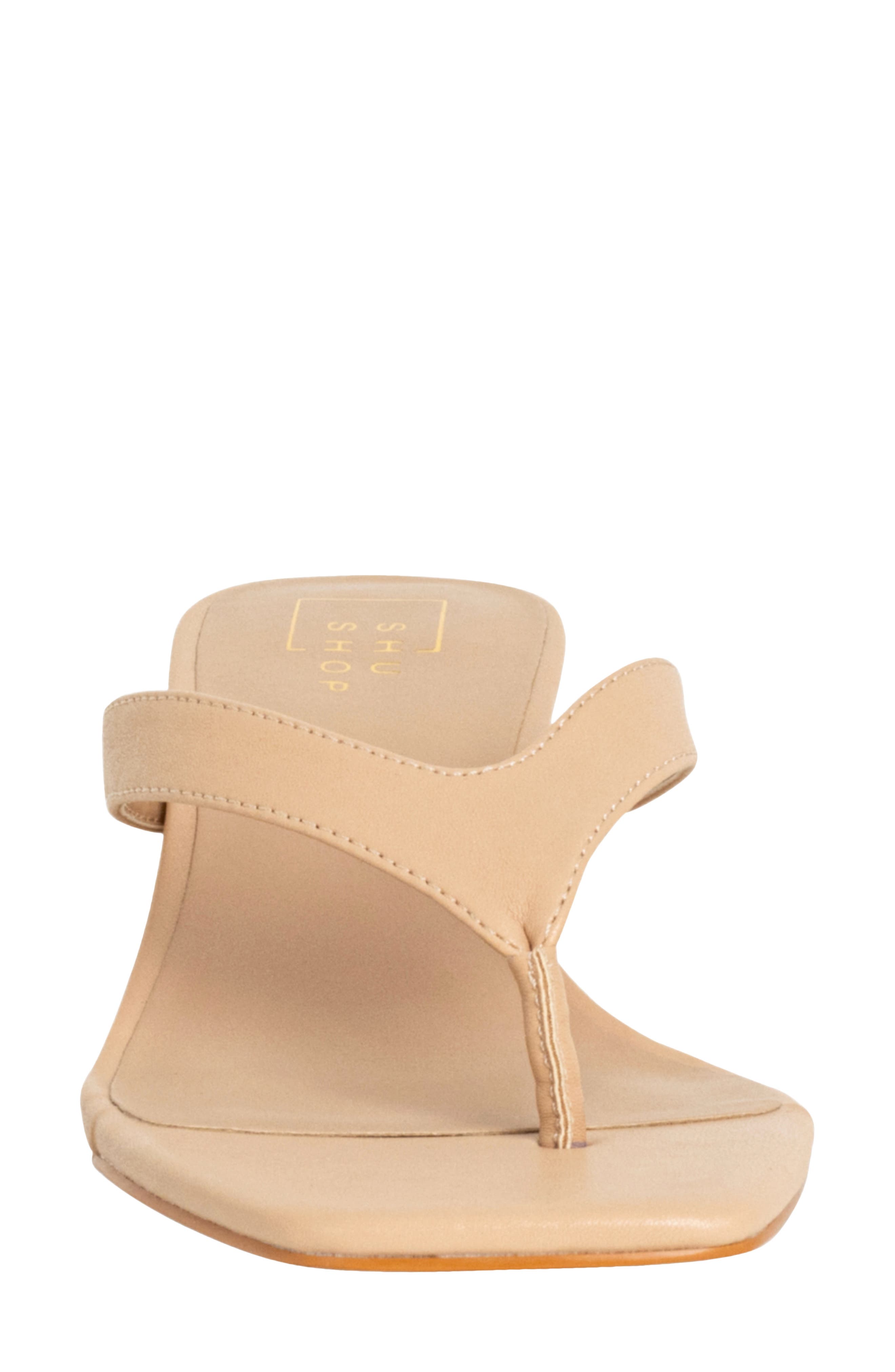 Franny Kitten Heel Flip Flop, Alternate, color, BEIGE