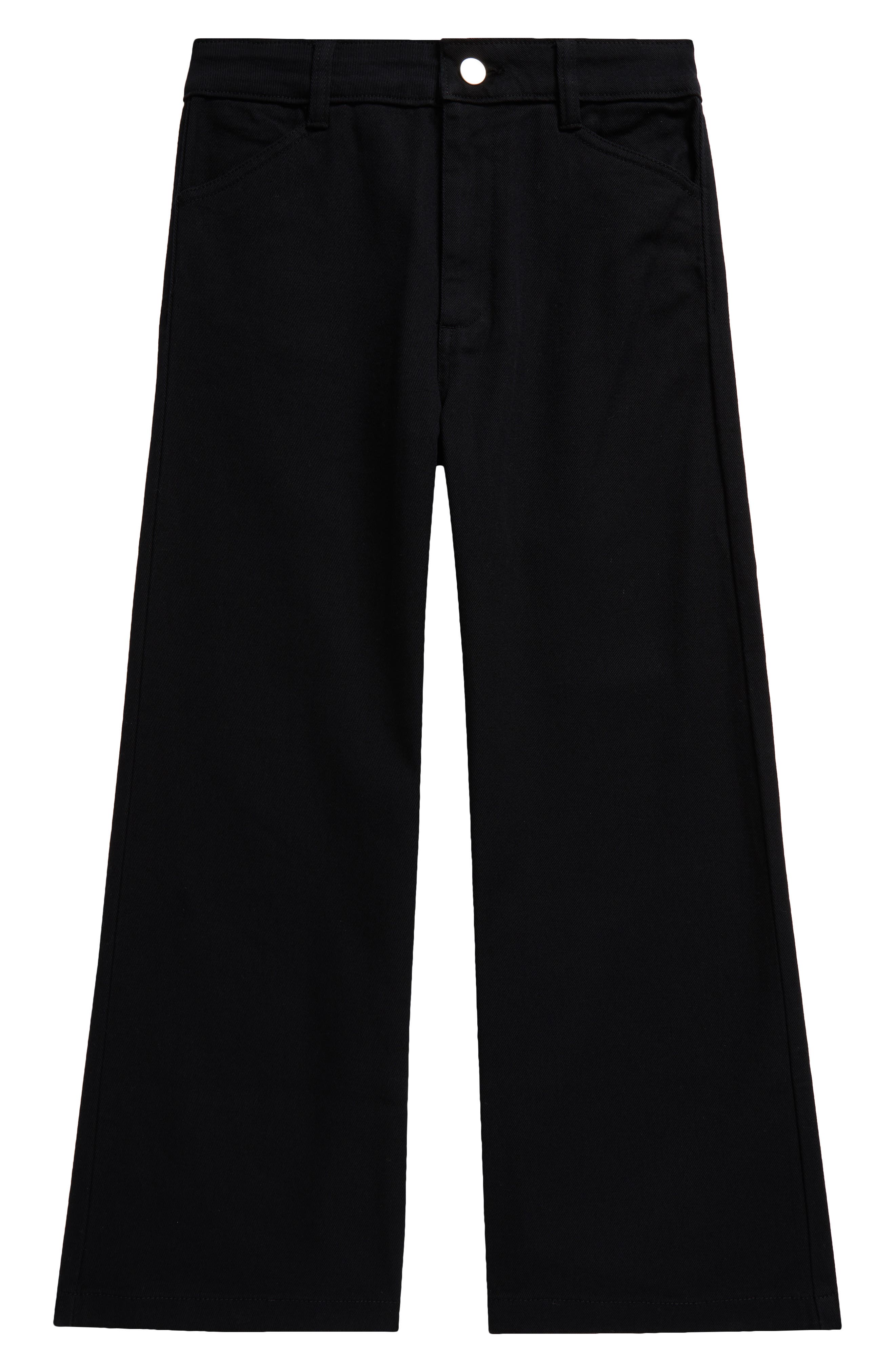 Nordstrom Kids' Stretch Twill Crop Wide Leg Pants