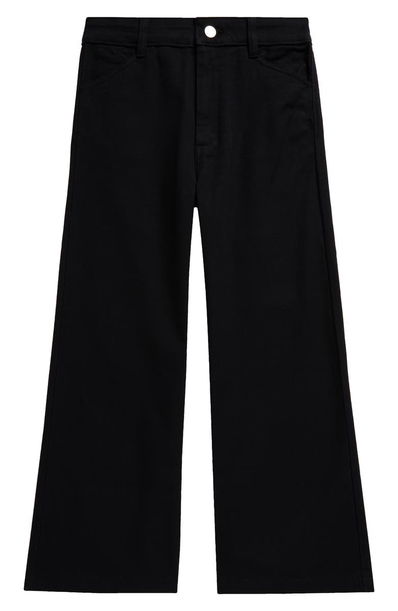 Nordstrom Kids' Stretch Twill Crop Wide Leg Pants, Main, color, 