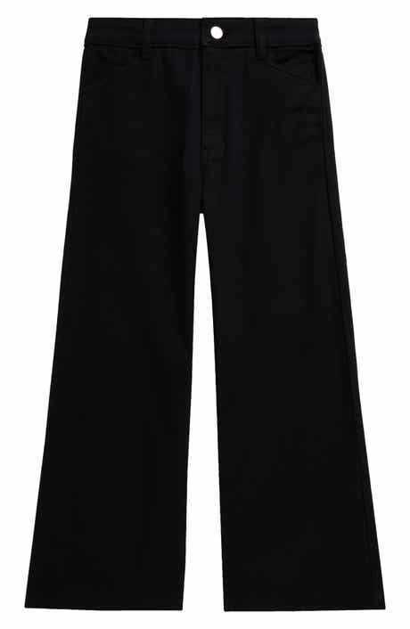 Nordstrom Kids' Stretch Twill Crop Wide Leg Pants