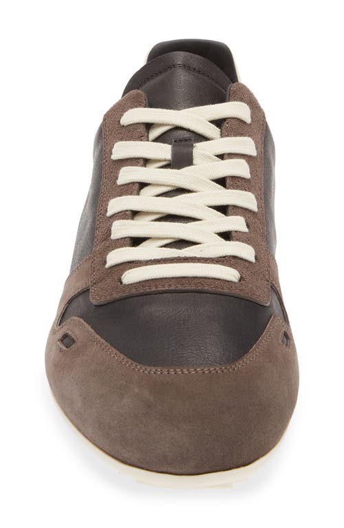 Rick Owens Panelled Suede And Leather Sneakers In Multi