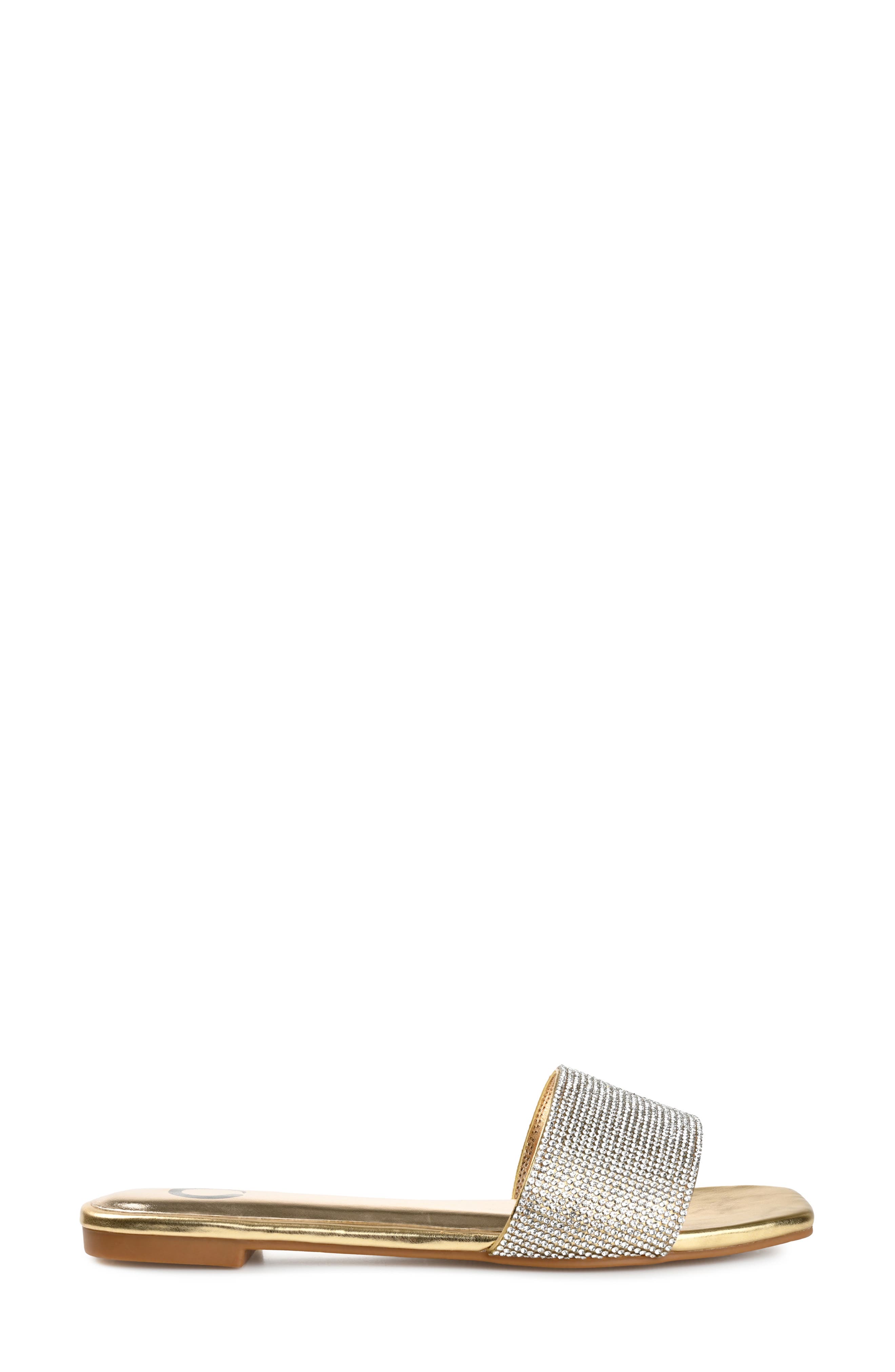 Grayce Square-Toe Slide, Alternate, color, GOLD