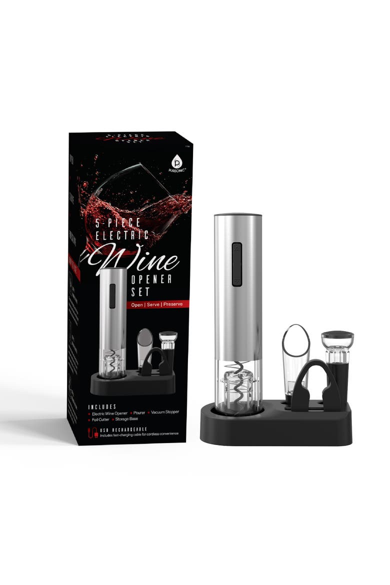 5-Piece Electric Wine Opener Set, Main, color, Multicolor